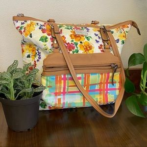 Canvas Bag Floral with bonus purse . Large Summer Great condi…